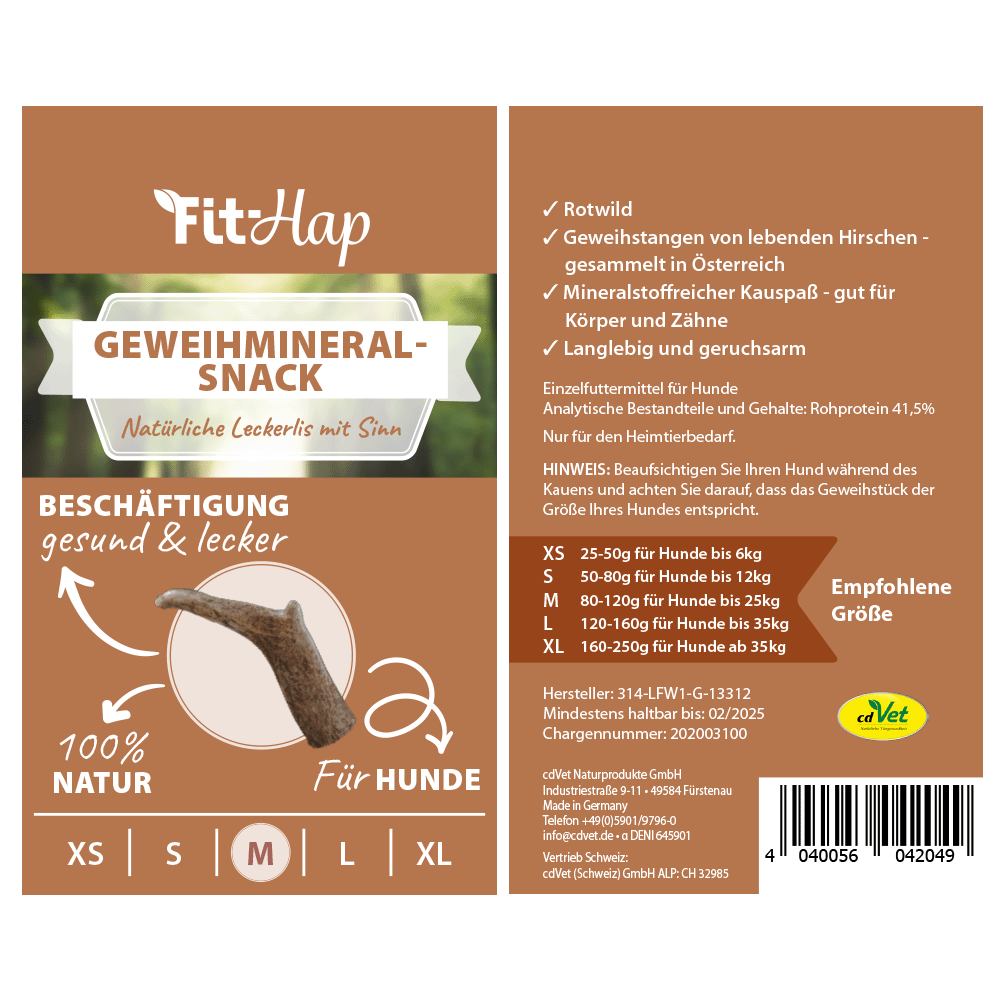 Fit-Hap Antler Mineral Snack M (80-120 g)