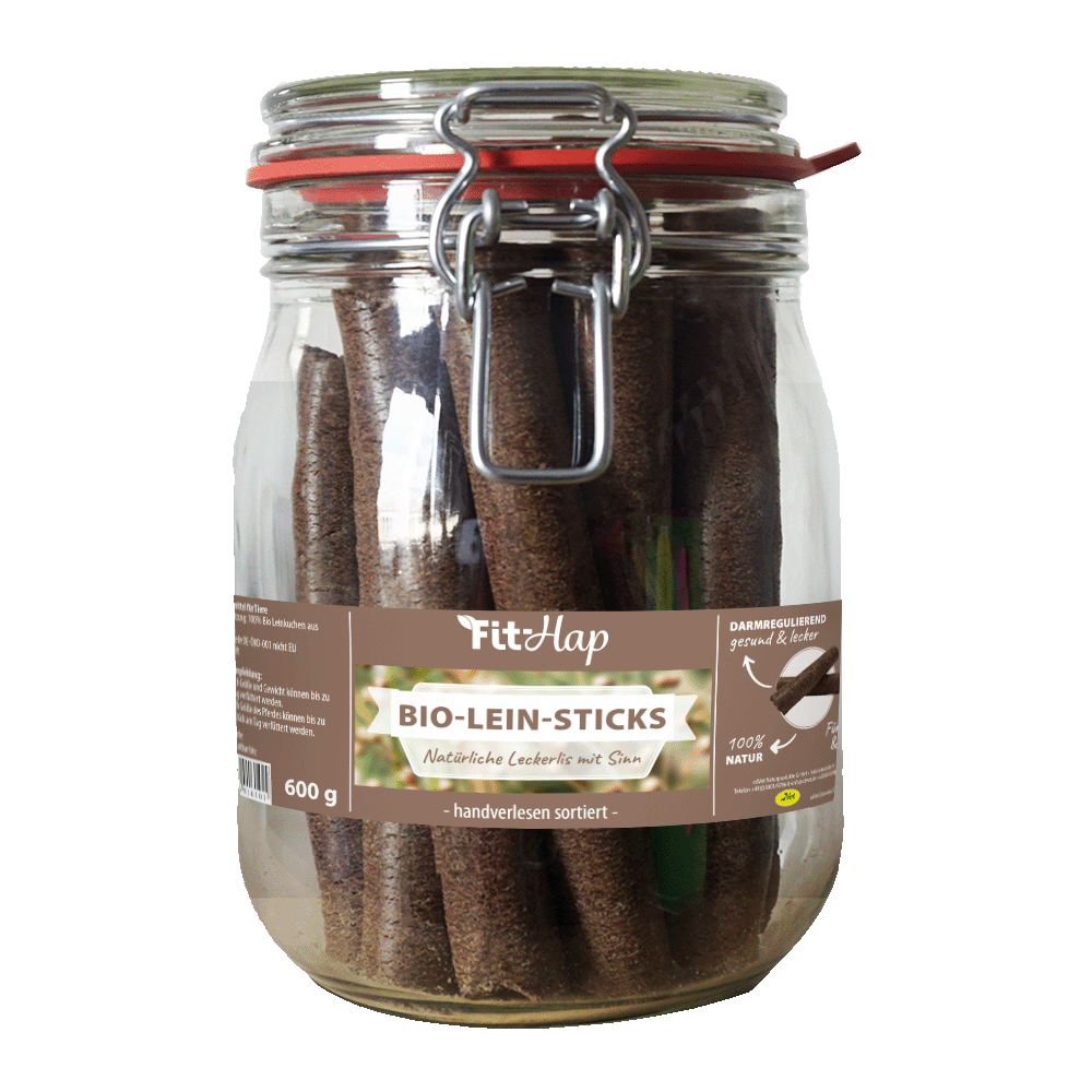 Fit-Hap Organic Linseed Expeller Sticks 600 g